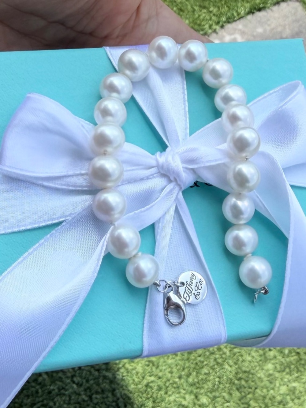 INCREDIBLY RARE Tiffany & Co. Ziegfeld 9-10mm Pearl Bracelet Silver, 7.75"